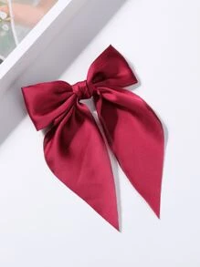 1 Miếng Kích thước nhỏ Nơ Ruy băng Kẹp tóc , Mùa Xuân Kẹp Phụ kiện tóc Đối với phụ nữ - Màu Đỏ Sâu - Xem 2