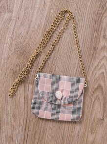 SHEIN Bộ thời trang bé gái Sọc ca rô Nhiều màu Sẵn sàng - Nhiều màu - Xem 3