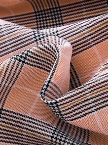 SHEIN Bộ thời trang bé gái Sọc ca rô Nhiều màu Sẵn sàng - Nhiều màu - Xem 6