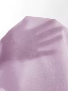 SHEIN Belle 1入組垂墜單肩圍裹伴娘連衣裙 - 淡紫色 - 查看 6