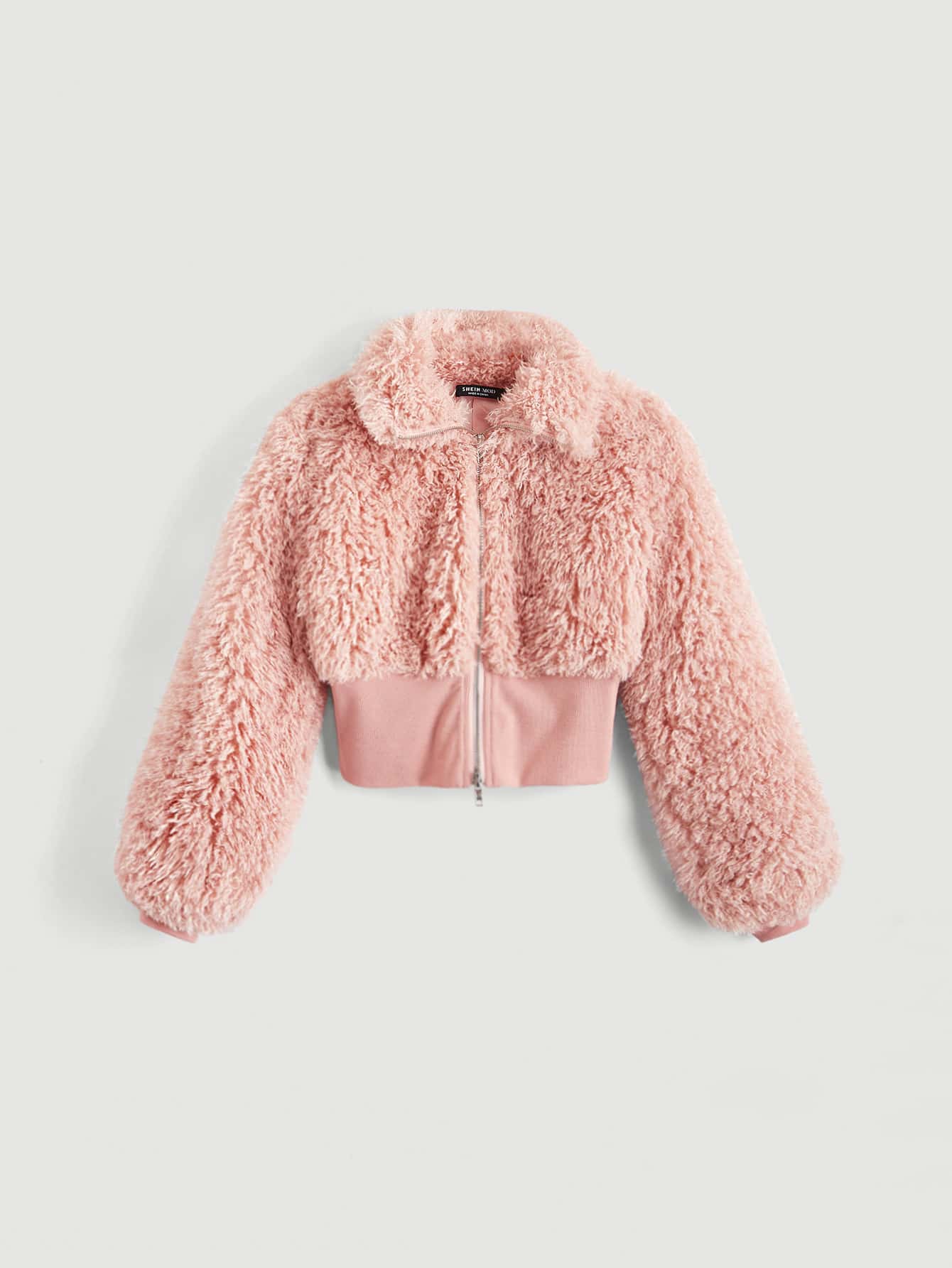 SHEIN MOD ジッパーアップ ファジー コート | SHEIN JAPAN