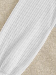 Muchica 前扭結紋理針織上衣 - 白色 - 查看 4