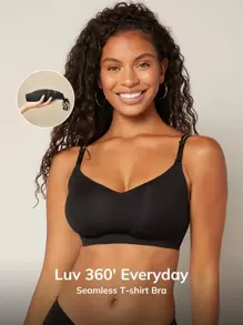 LUVLETTE Dream Curve 2ndSkin  Seamless T-Shirt Bra - Black - View 2