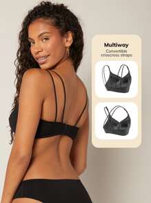 LUVLETTE Dream Curve 2ndSkin  Seamless T-Shirt Bra - Black - View 3