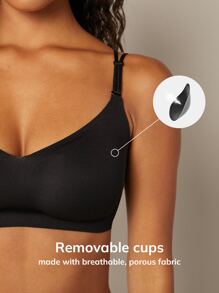 LUVLETTE Dream Curve 2ndSkin  Seamless T-Shirt Bra - Black - View 4