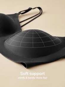 LUVLETTE Dream Curve 2ndSkin  Seamless T-Shirt Bra - Black - View 6