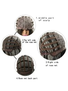 22 inch long curly synthetic wig, women's wig - Multicolor - View 3