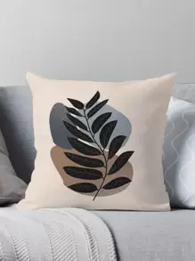 樹葉印花靠墊套不附帶墊芯 - 彩色 - 查看 1