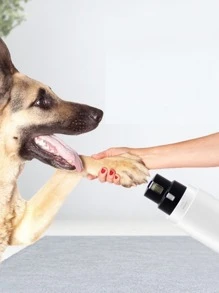 1pc 2-Speed Electric Rechargeable Pet Nail Grinder With LED Light - Black and White - View 2