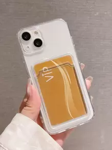 Funda transparente para teléfono con ranura para tarjeta con tarjetero - transparente - Ver 1