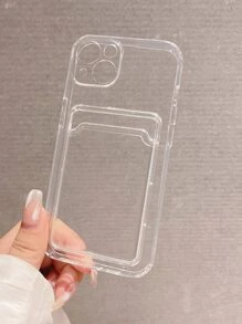 Funda transparente para teléfono con ranura para tarjeta con tarjetero - transparente - Ver 2