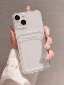 Funda transparente para teléfono con ranura para tarjeta con tarjetero - transparente - Ver 3