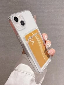 Funda transparente para teléfono con ranura para tarjeta con tarjetero - transparente - Ver 4