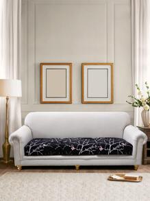 1入組花卉圖案和樹枝圖案有彈性沙發座墊套 - 彩色 - 查看 1