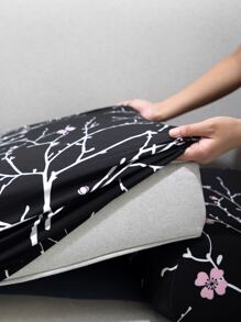 1入組花卉圖案和樹枝圖案有彈性沙發座墊套 - 彩色 - 查看 2