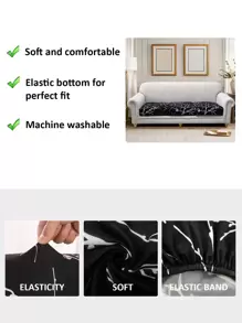 1入組花卉圖案和樹枝圖案有彈性沙發座墊套 - 彩色 - 查看 4