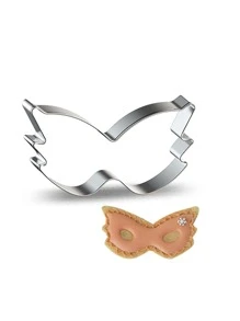 1pc Thiết kế che mắt Dao cắt bánh quy bằng thép không gỉ - Bạc - Xem 2