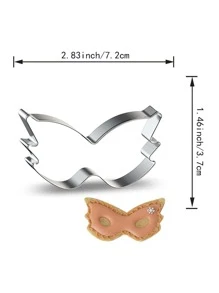 1pc Thiết kế che mắt Dao cắt bánh quy bằng thép không gỉ - Bạc - Xem 3