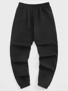 Manfinity VCAY Quần Nam Túi Ruy băng Lá thư Sẵn sàng - màu đen - Xem 2