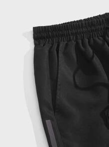 Manfinity VCAY Quần Nam Túi Ruy băng Lá thư Sẵn sàng - màu đen - Xem 5