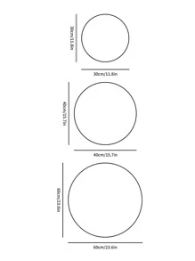 1入家居裝飾小圓地墊,適用於臥室和客廳 - 卡其色 - 查看 2
