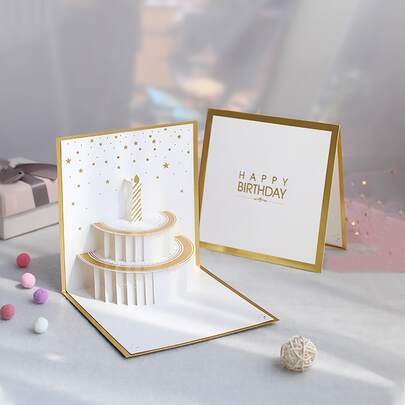 1 tấm thiệp mừng sinh nhật 3D bằng kim loại, Giáng sinh