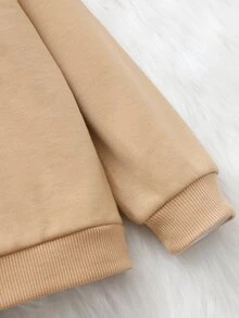 Toddler Girls Slogan & Rainbow Print Sweatshirt - Khaki - View 5