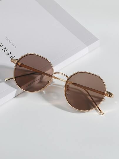Geometric Frame Fashion Glasses, Vintage Oversized Party Costume Gift Shades For Outdoor Travel Beach Back To School