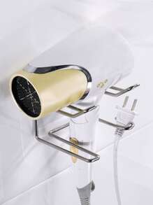 1pc Stainless Steel Hair Dryer Holder - Silver - View 3