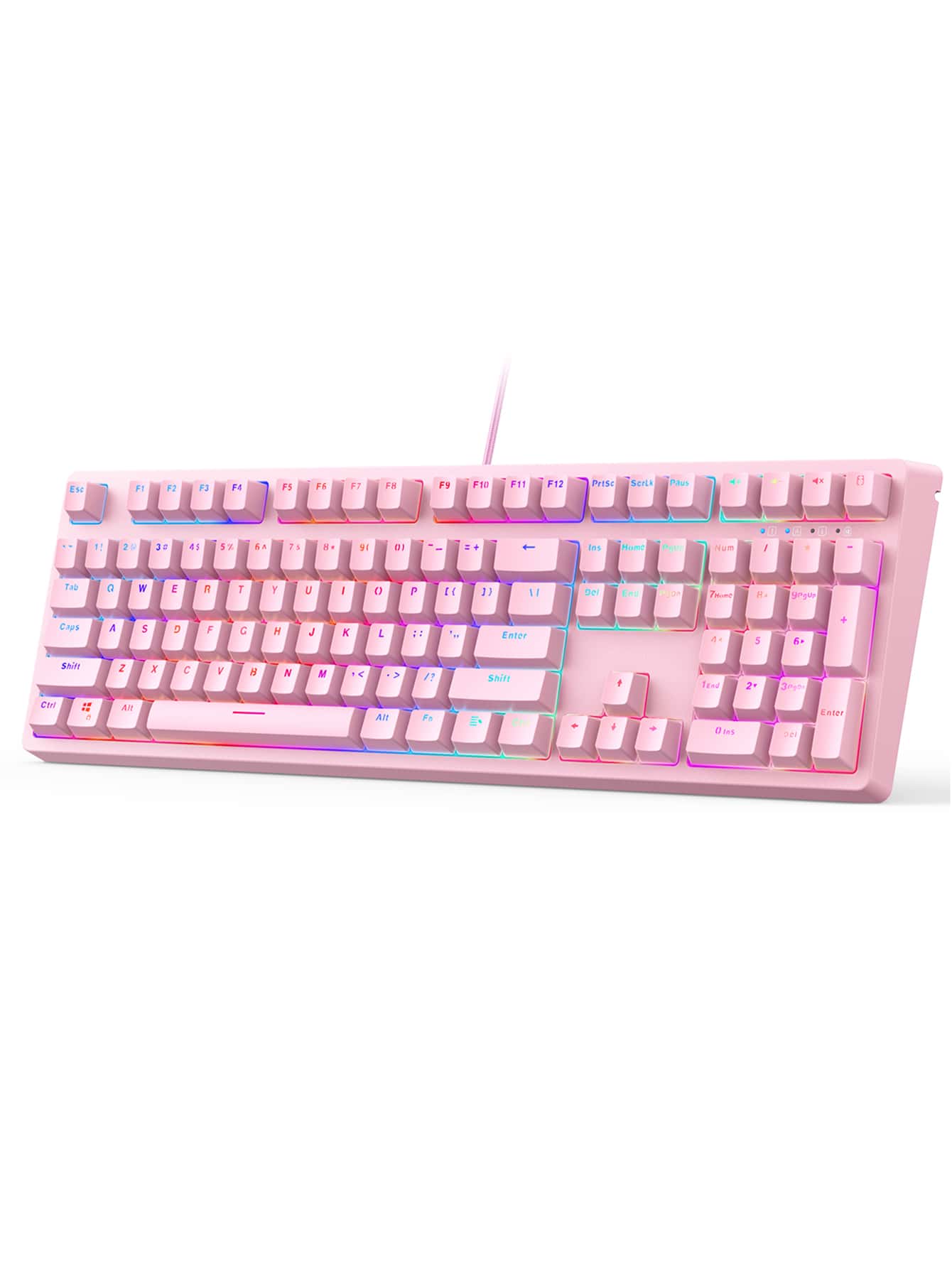 AUKEY Mechanical Gaming Keyboard - Pink - Pink - View 1
