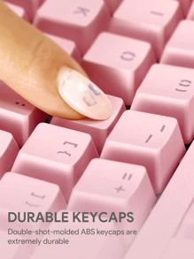 AUKEY Mechanical Gaming Keyboard - Pink - Pink - View 5