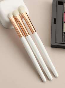 Lidschattenpinsel, 3 Stücke aus Holz, minimalistisch, tragbar, multifunktional, Make up Pinsel, Kosmetik Make up Werkzeug für Anfänger, Make up Pinsel/Kosmetikpinsel