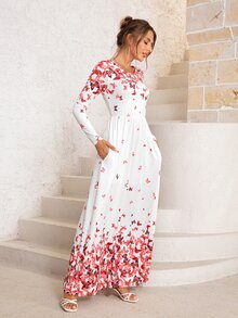 DEARCASE Butterfly Print A-line Dress - Multicolor - View 6