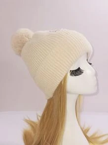 Gorro con diseño bordado con diseño de diamante de imitación y perla artificial - Multicolor - Ver 2