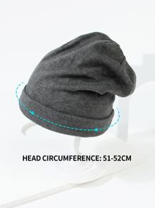 Toddler Boys Solid Slouchy Beanie - Dark Grey - View 3