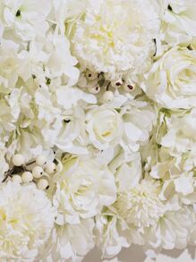 1入組滌綸人造玫瑰牆多用途人造花適合家庭派對婚禮裝飾 - 彩色 - 查看 6