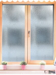 Artyuan-1 Cuộn Phim dán kính riêng tư họa tiết bãi biển - Chặn tia UV - Phim tĩnh điện không cần keo - Thích hợp để trang trí nhà cửa/văn phòng (17,7*118 inch) - Trong sáng - Xem 9