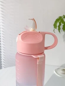 1pc Ombre Letter Graphic Water Bottle