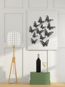 12-częściowa naklejka ścienna z motylem 3D z kreatywnym wzorem, geometryczny wzór, wydrążony motyl, idealna na święta, imprezy, do dekoracji tortów, romantyczny, specjalny wystrój domu, wystrój sypialni, wystrój łazienki na rocznicę, Walentynki, do dekoracji tortów. Dostępne w różnych kolorach i wzorach. Do wykorzystania w różnych sytuacjach. Naklejki, naklejka ścienna, naklejka winylowa do dekoracji domu. Wiosenne dekoracje odświeżają dom. Naklejki dekoracyjne Rama, szkolna niespodzianka, wystrój akademika, artykuły szkolne na powrót do szkoły.