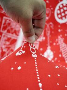 Cây thông Noel & Hộp quà In Ghế trượt - Đỏ và trắng - Xem 3