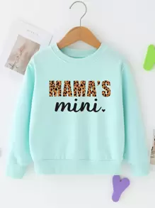 Kleine Mädchen 1 Stück Buchstaben Grafik Sweatshirt