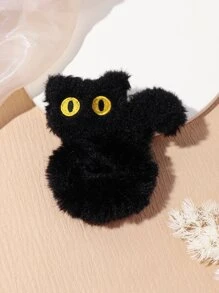 卡通貓裝飾造型頭髮繩，可愛風格