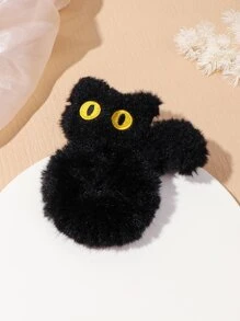 卡通貓裝飾造型頭髮繩，可愛風格