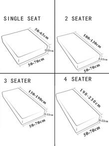 1入組葉子圖案有彈性沙發座墊套 - 彩色 - 查看 7