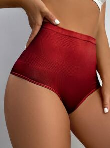 Solid Simple Panty - Burgundy - View 1
