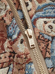 SHEIN MOD Top corto con estampado de oso de hombros descubiertos fruncido - Multicolor - Ver 5