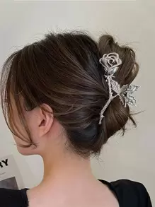 ROMWE 玫瑰花造型发夹，适合女生日常发型，休闲街头情人节发夹，发夹，发夹，发夹，发夹，接发夹