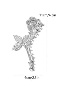 ROMWE 玫瑰花造型发夹，适合女生日常发型，休闲街头情人节发夹，发夹，发夹，发夹，发夹，接发夹