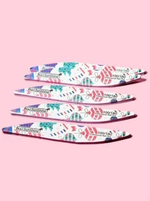 NailSunshine Christmas 5pcs 100/180 Grit Nail File Set - Multicolor - View 4