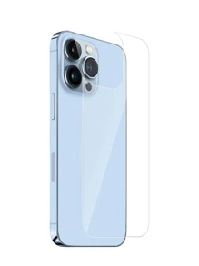 1pc High Definition High Aluminum Apple Back Tempered Glass Film, Suitable For All Models Including 14 6.1", 13, 13 Pro 6.1, 15, 15 Pro Max, 16, 16 Pro, 16 Pro Max, 17, 17 Pro, 17 Pro Max, AIR Compatible With IPhone - Clear - View 2
